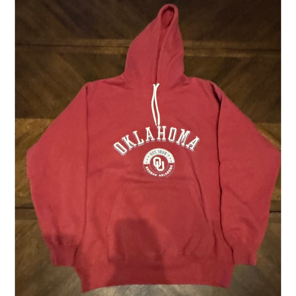 NCAA Oklahoma Sooners Hoodie Mens Medium Crimson Red VF Imagewear Sweatshirt |K1